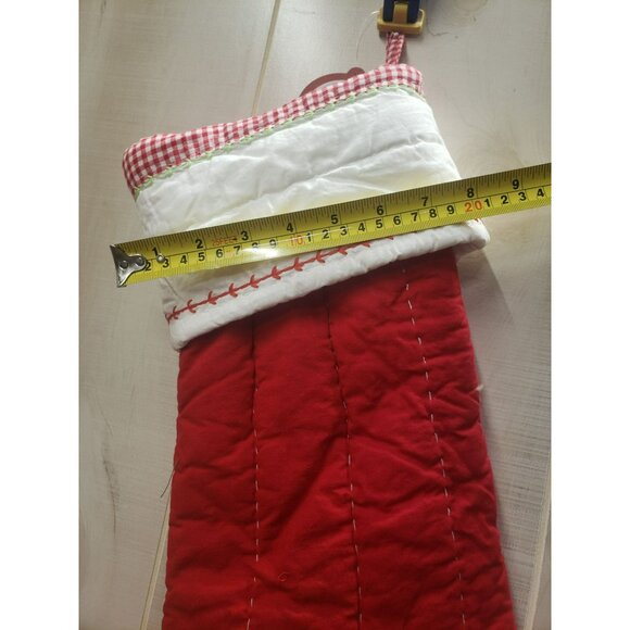 Pottery Barn Kids Quilted Christmas Stocking Labrador w Antlers, Bad Monogram - Picture 7 of 7